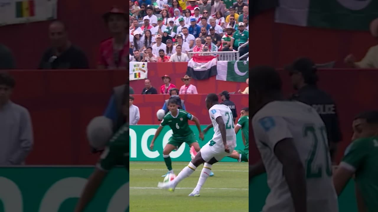 Pape Gueye scores Senegal third goal against Iraq. #FIFAWorldCupOnYT