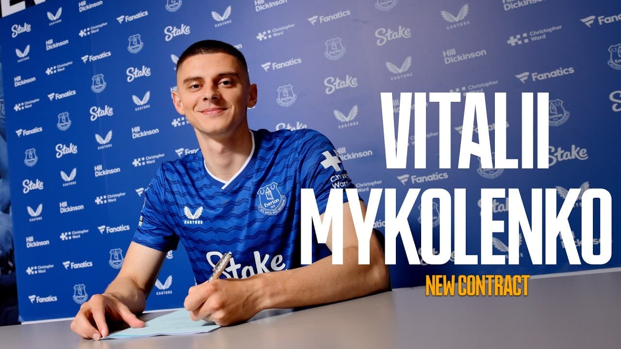 Vitalii Mykolenko commits his future to Everton by signing a new three-year! ✍️🔵