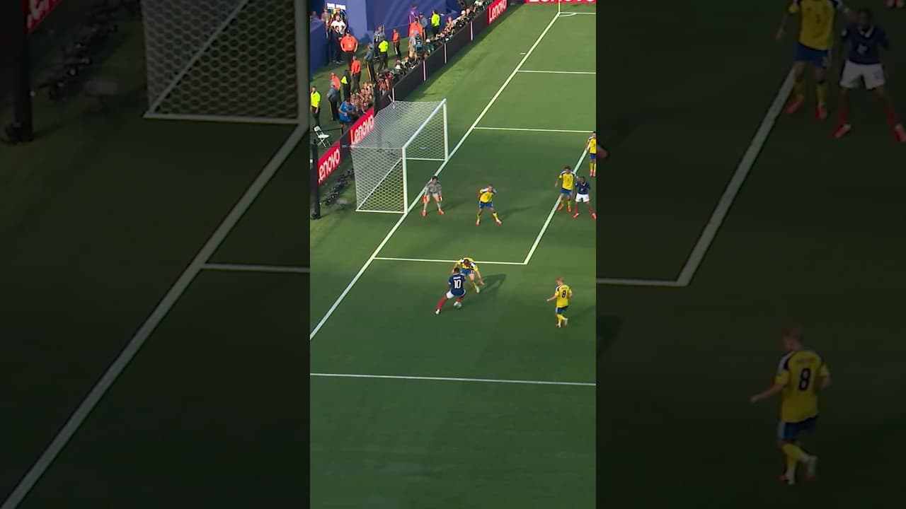 Mbappé opens the scoring for France against Sweden. #FIFAWorldCupOnYT