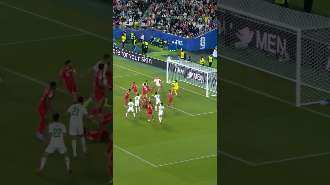 Gouiri scores Algeria's second goal against Jordan. #FIFAWorldCupOnYT