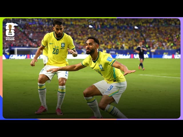 Matheus Cunha Goal | Scotland 0-3 Brazil | FIFA World Cup 2026™