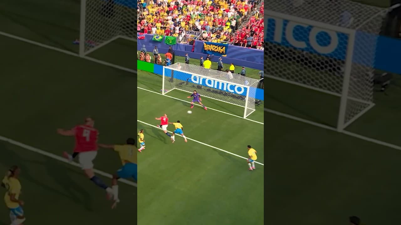 An incredible header by Haaland for Norway! #FIFAWorldCupOnYT
