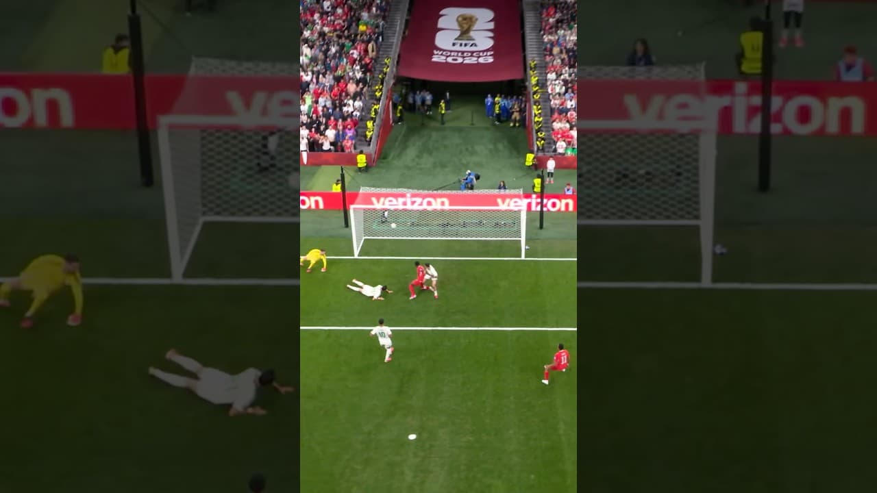 Embolo scores Switzerland first goal against Argelia. #FIFAWorldCupOnYT