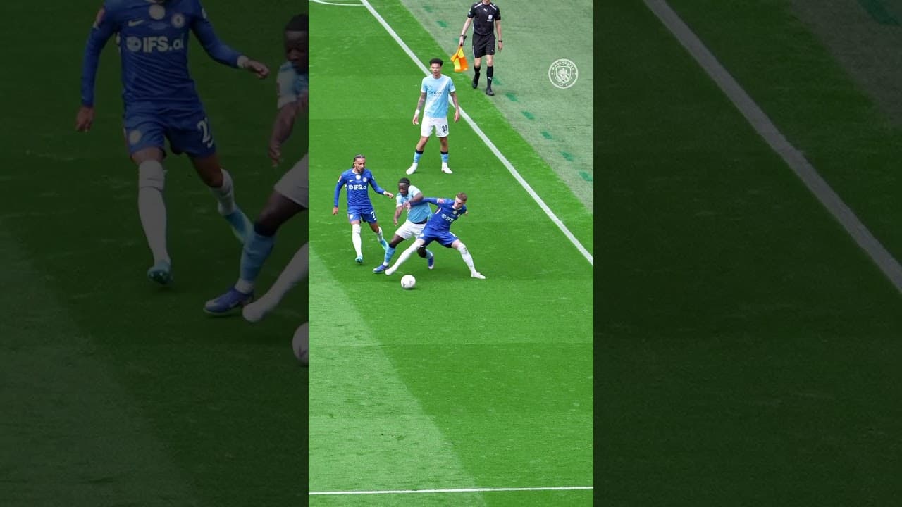 Doku just walks on by 😮‍💨 #skills #mancity #facup #football #doku #shortsfeed #shorts #ytshorts