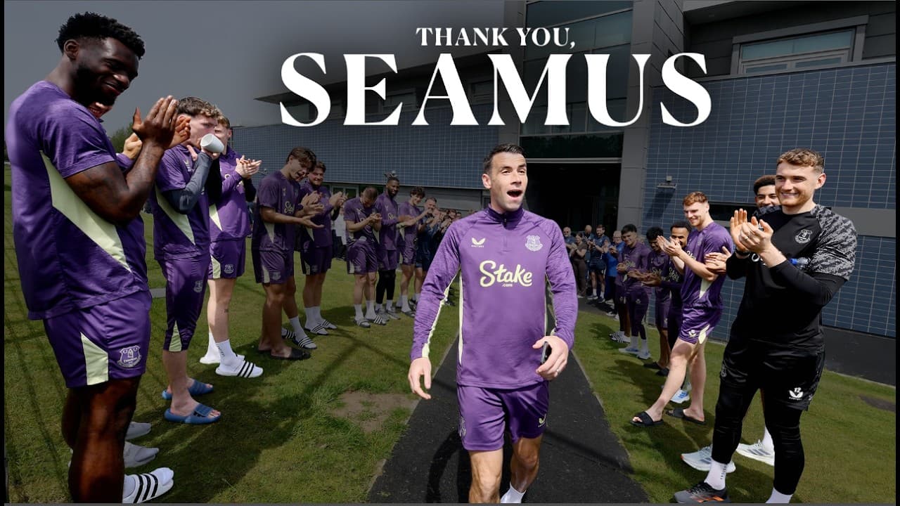 Seamus Coleman surprised by Everton squad and family 💙