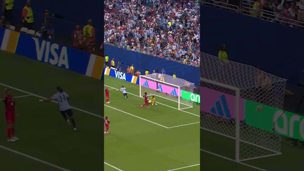 Canobbio scores his first #FIFAWorldCup goal for Uruguay. #FIFAWorldCupOnYT #shorts #worldcup